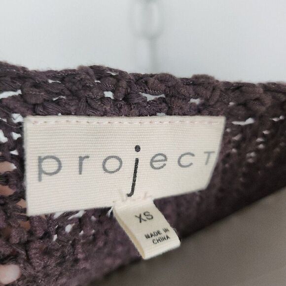 Project Brown Cotton Blend Loose Textured Knit Short Dolman Sleeve Sweater - Picture 4 of 5